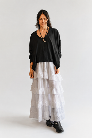 Falda boleros blanca larga