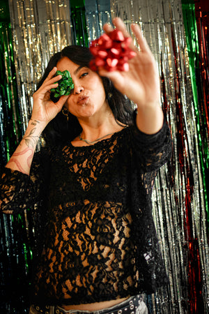 Blusa   manga larga en encaje