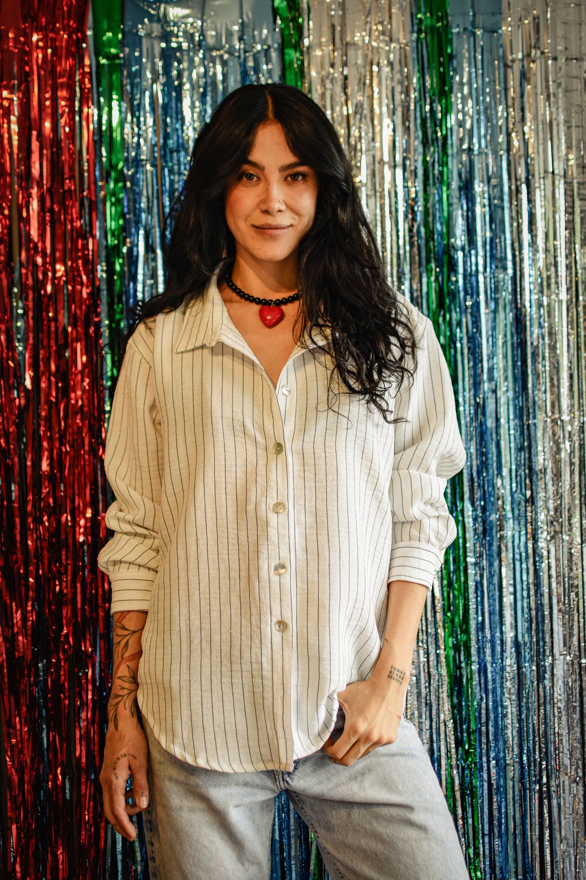 Camisa manga larga a rayas