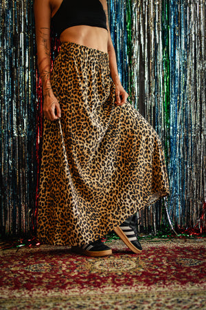 Falda larga animal print